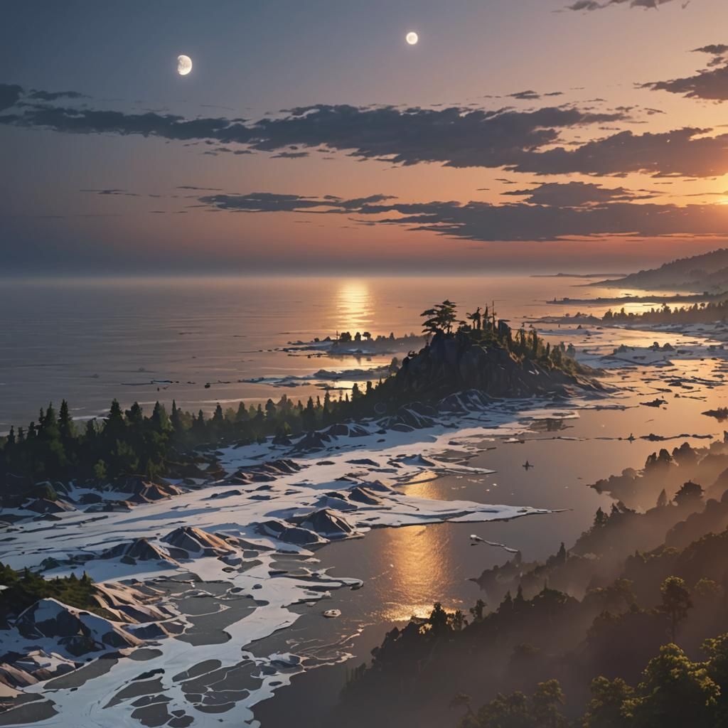 Spooky Forest in Anime Style 3D Art