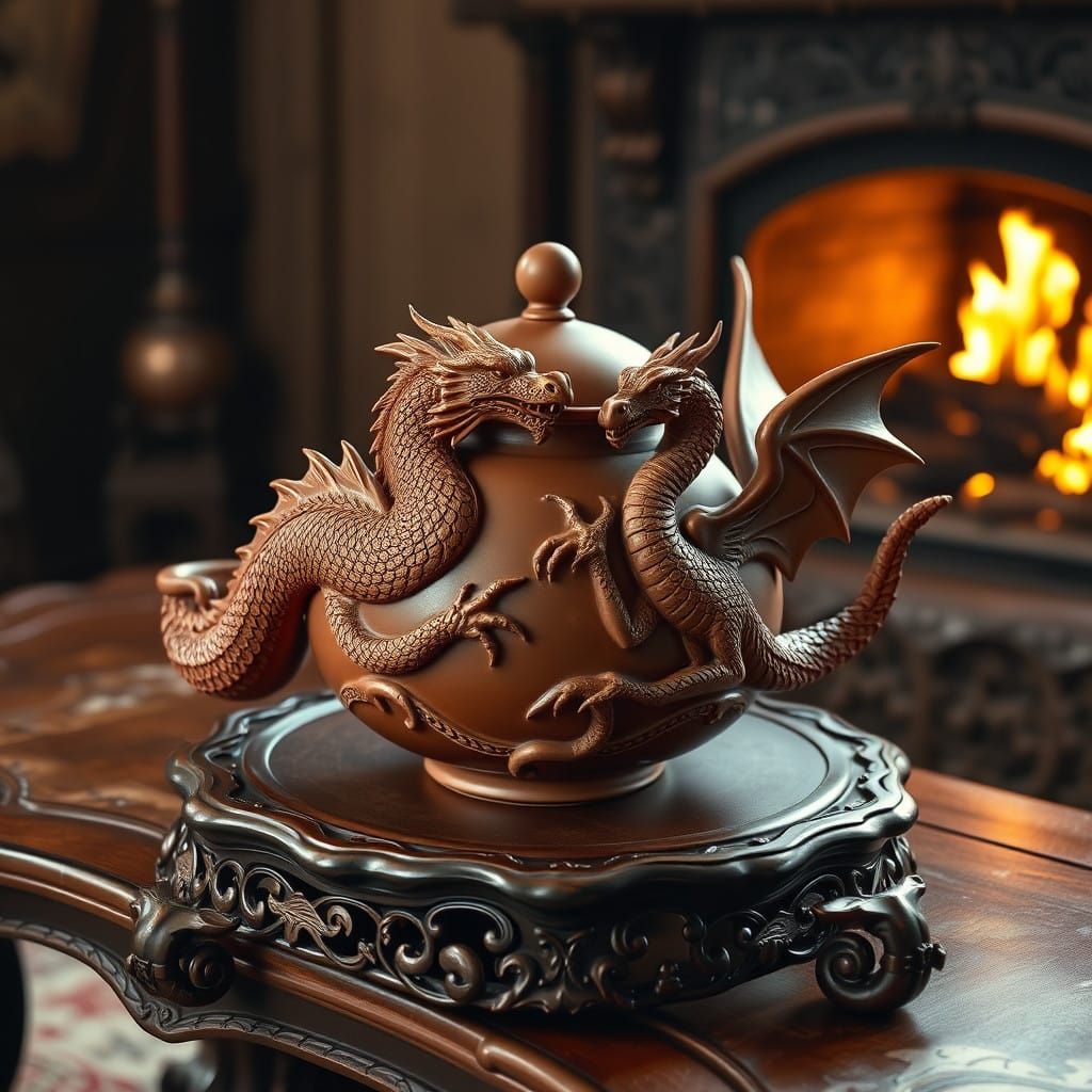 Surreal Clay Tea Set Depicts Legendary Covenant Between Drag...