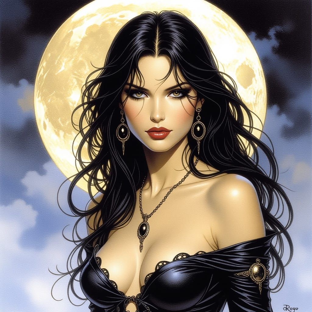 Dark Fantasy Art in the Style of Luis Royo