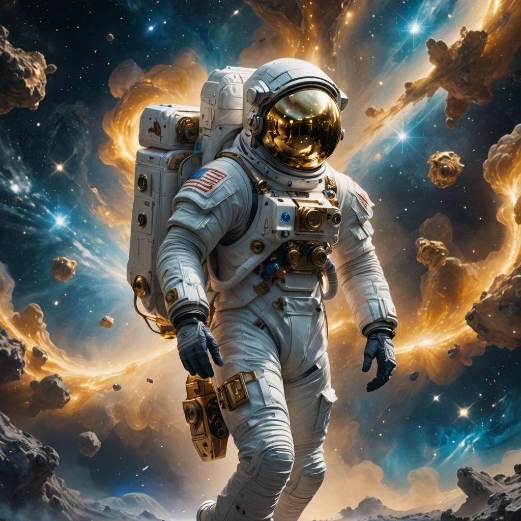 Astronaut in Nebula: Cinematic Sci-Fi Art