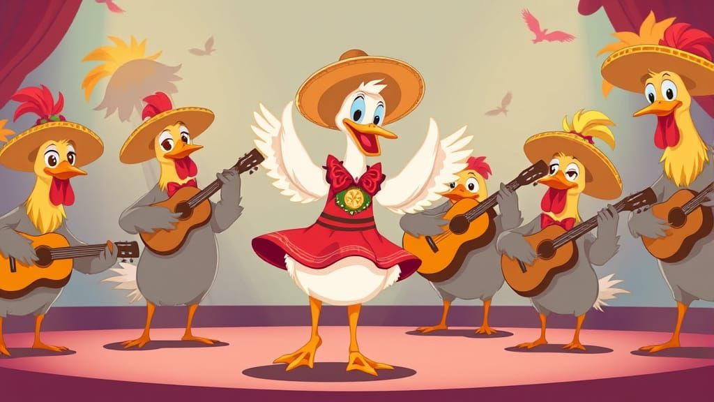 Dancing Duckling and Mariacho Chickens