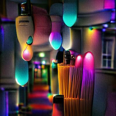Abstract Composition of Colorful Lights
