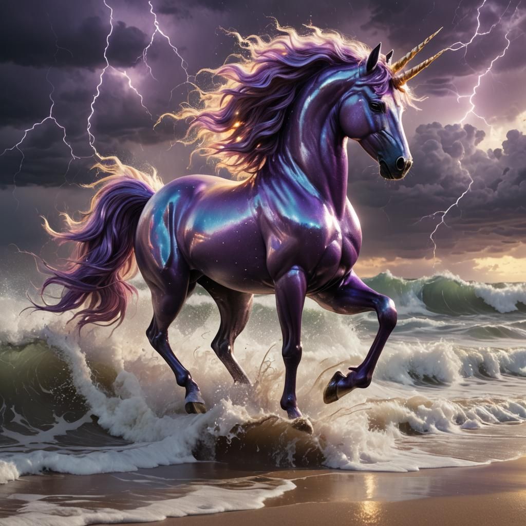 Iridescent storm unicorn