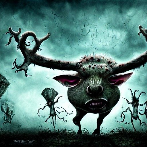 Hyperrealistic Minotaur in Dark Fantasy Style