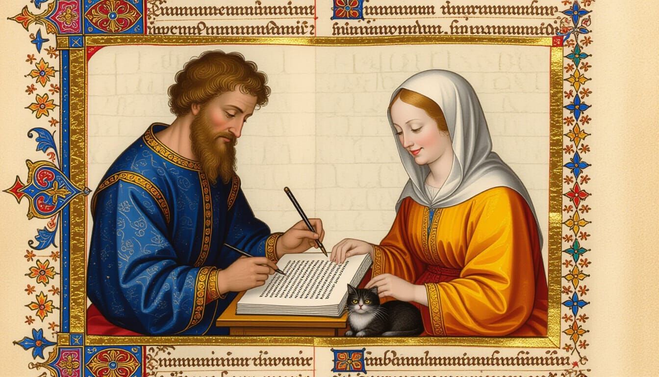 Medieval Scribe Records Divorce with Cat Clause