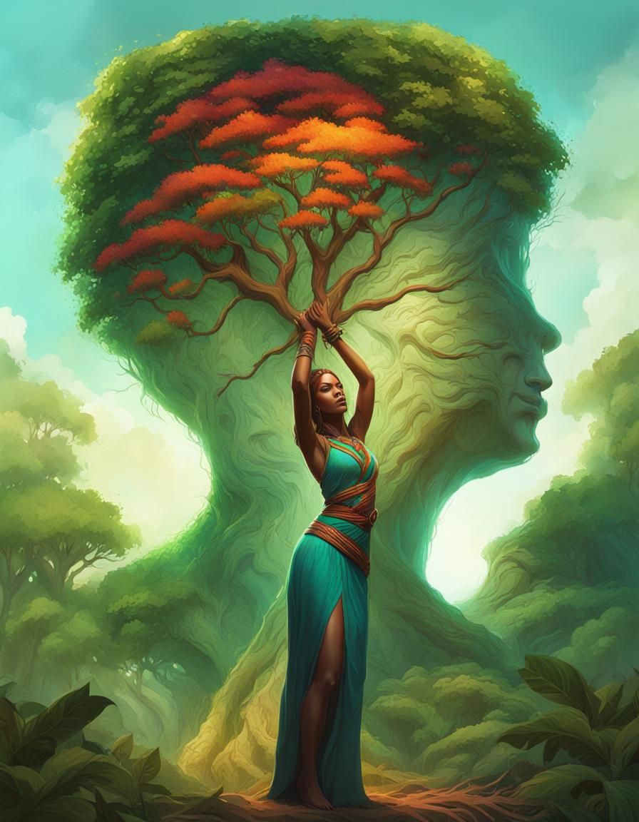 Woman with Roots and Branches: Concept Art