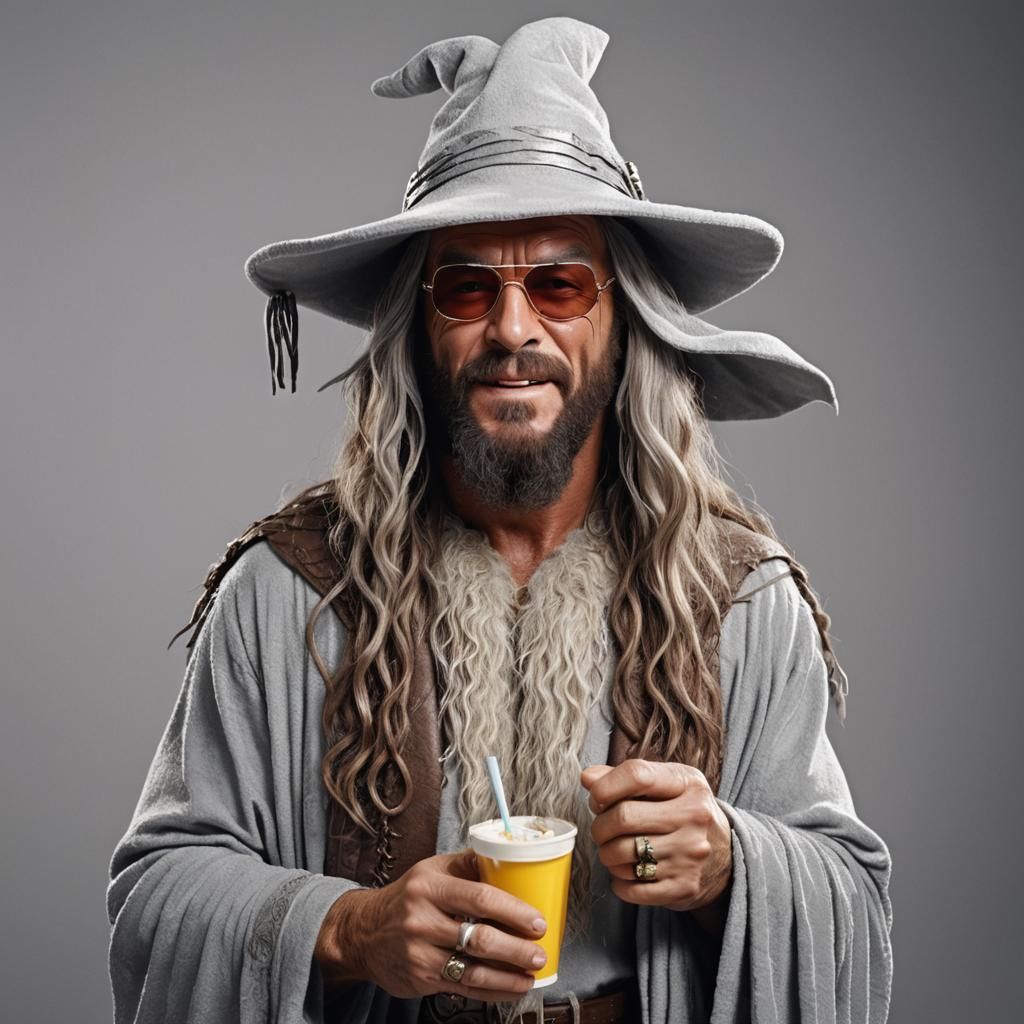 Macho man randy savage as gandalf or macho mandalf   with mi...