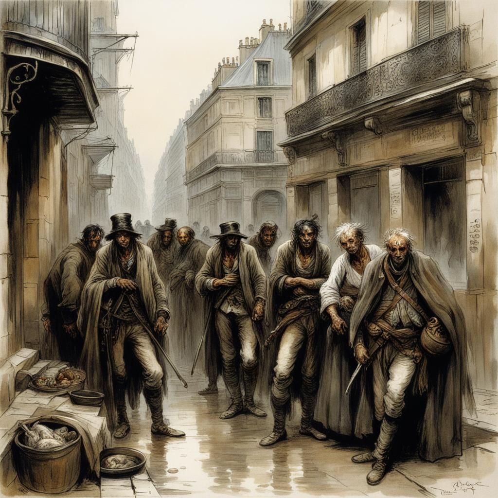 sneaky thieves and beggars hanging around in the gutter.