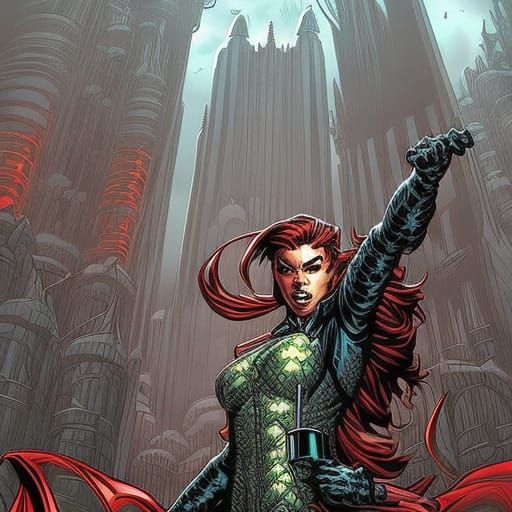 Dentophobia Superhero: Comic Book Art Illustration