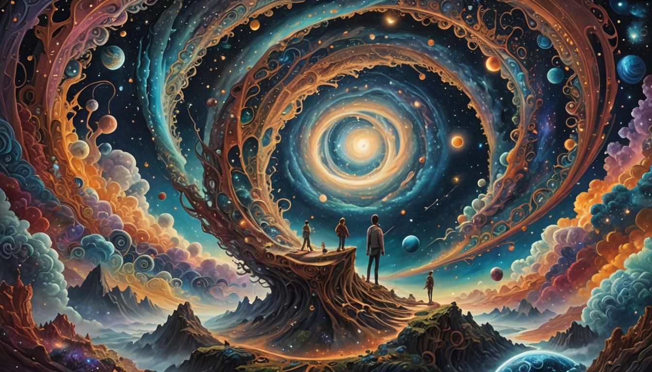 Cosmic Rebirth: A Surreal Scene of Transformation