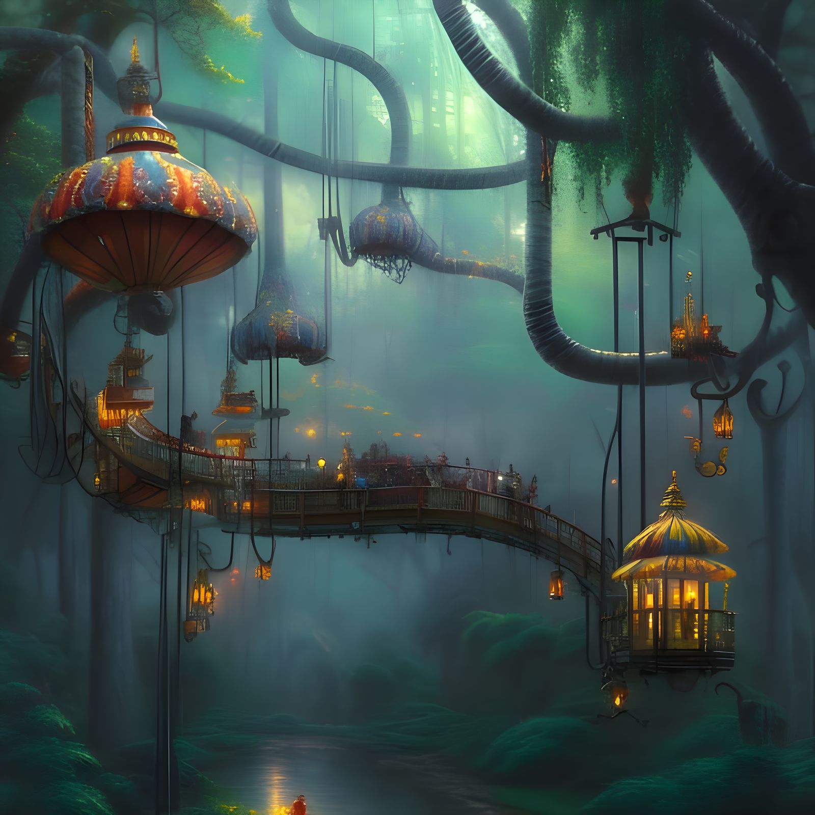 Epic Jungle Ride at Amusement Park