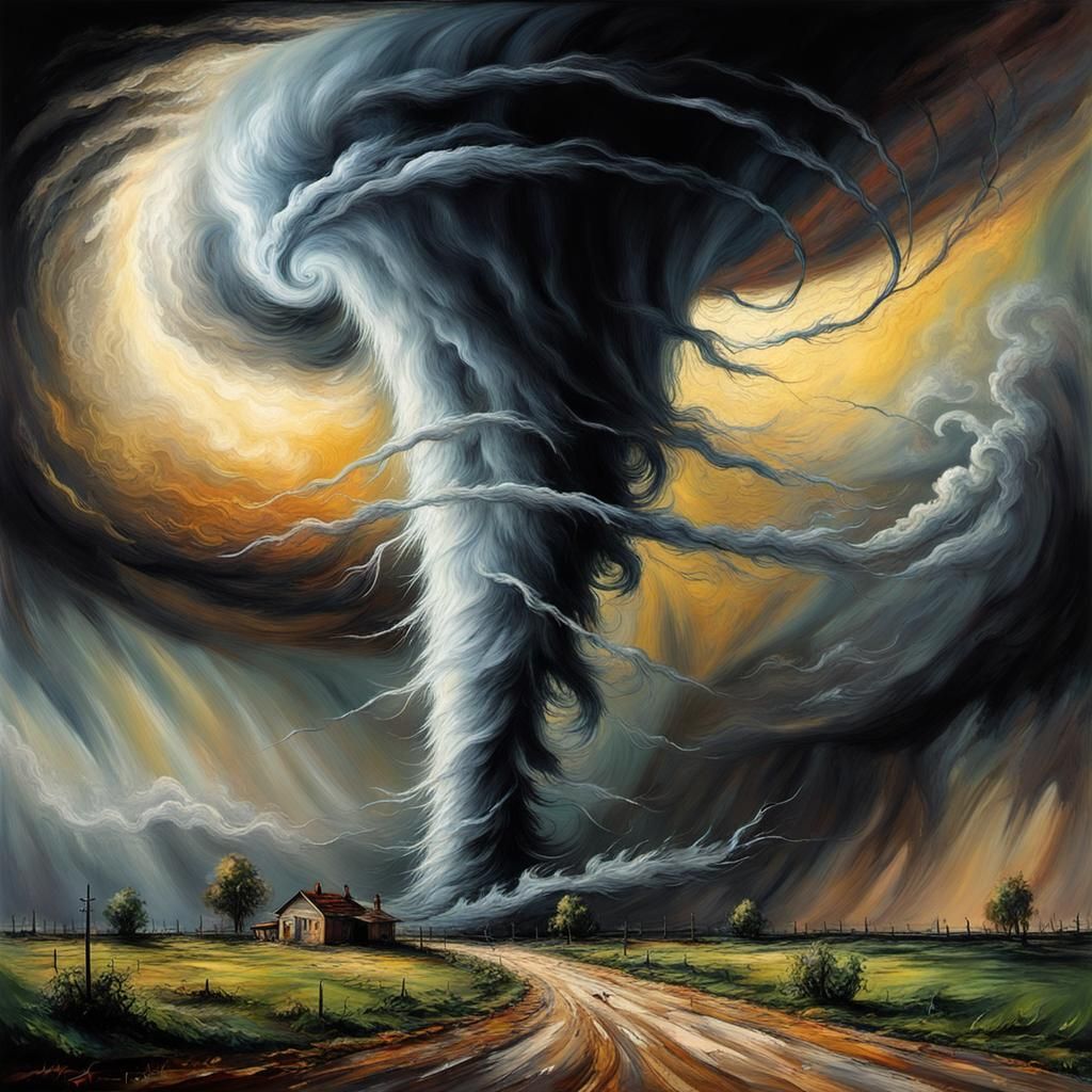 Magnetic Vision: Spectral Tornado in Affandi Style