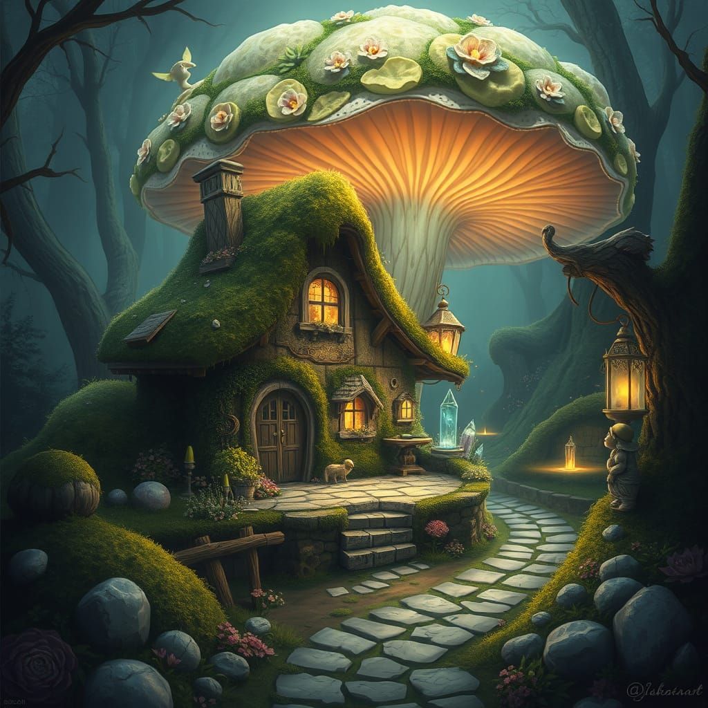 Mystical Mushroom Cottage Sanctuary