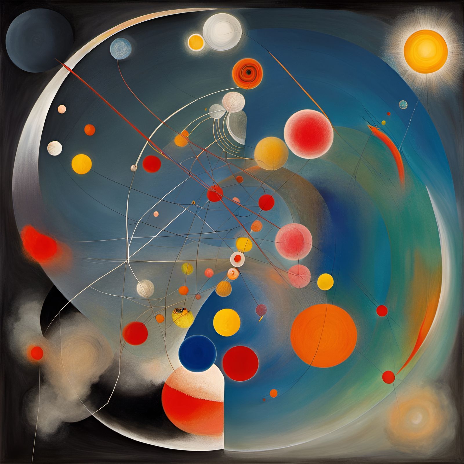 Abstract Art: Celestial Dreamscape in Chromatic Layers