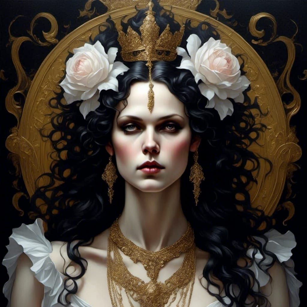 Ethereal Goddess Figure in Unique Artistic Style