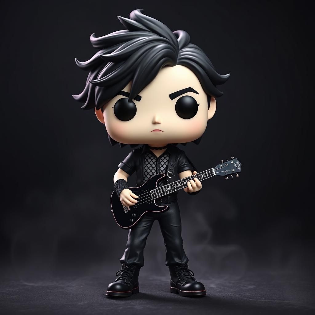 Funko Pop Goth Musician in Dark Whimsical Style