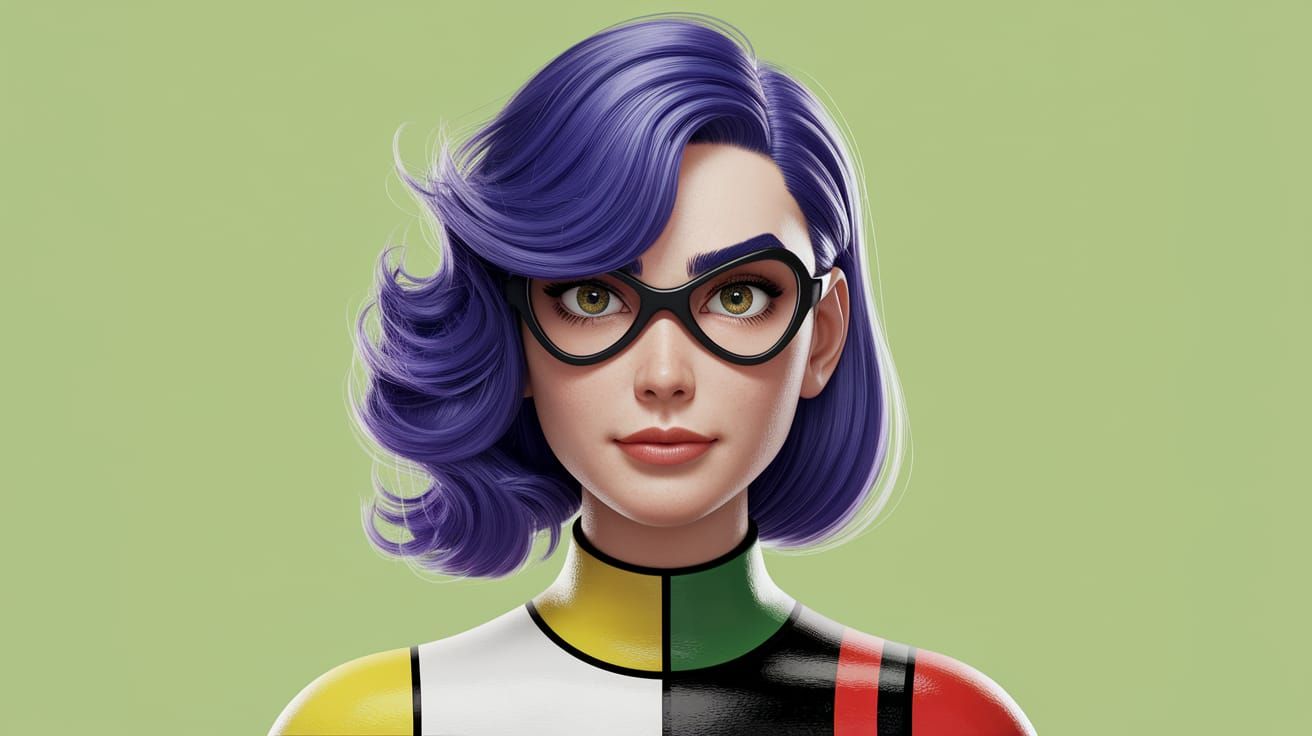 Comic Book Antihero in Vector Manga Style