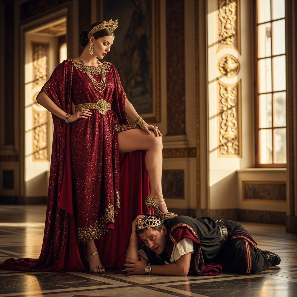 Dominant Roman Empress in Palace, Photorealistic Style