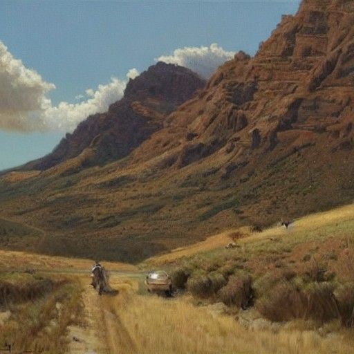 Contemplative Figure in Oil Painting Style