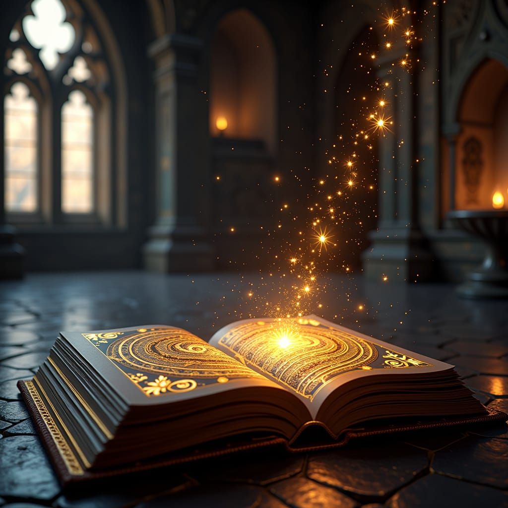Ancient Tome in Hyper-Realistic Concept Art Style