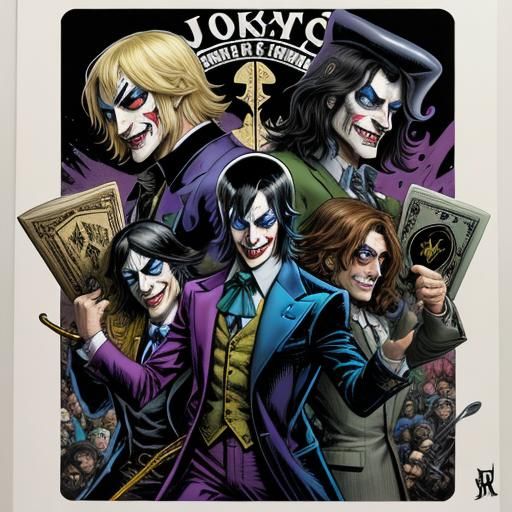 Ace of Spades and Joker in Comic Art Style