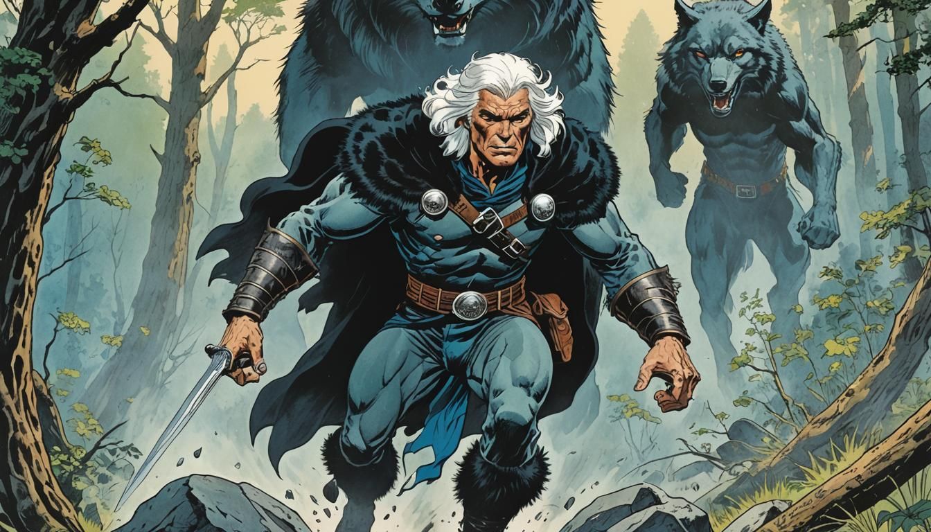 Seventies Comic Book Cover: Escaping the Giant