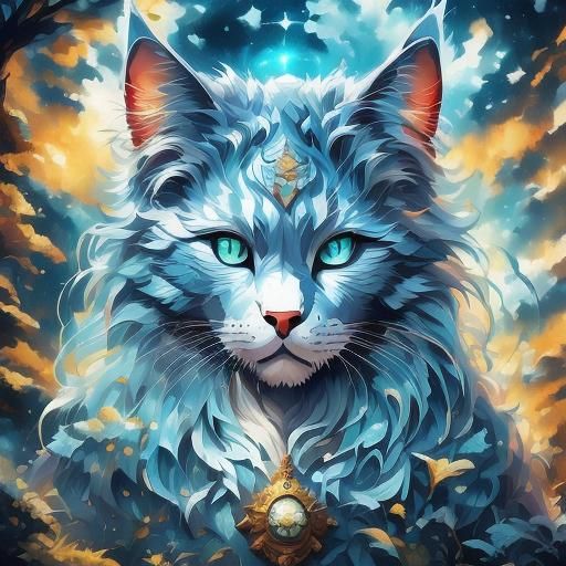 Black Cat in Seaside Kingdom, Stylized Realism