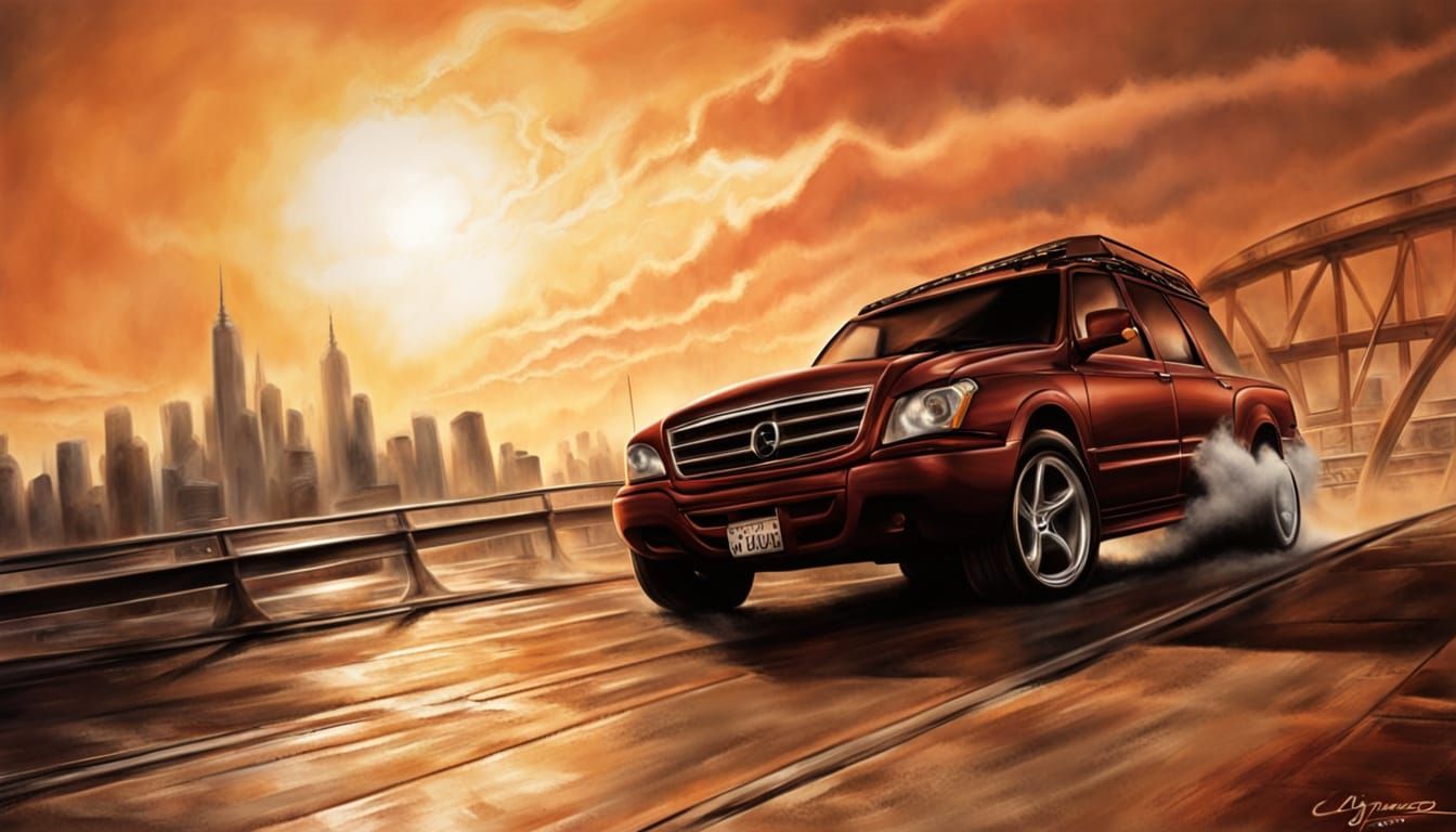 Cityscape in Airbrush Style