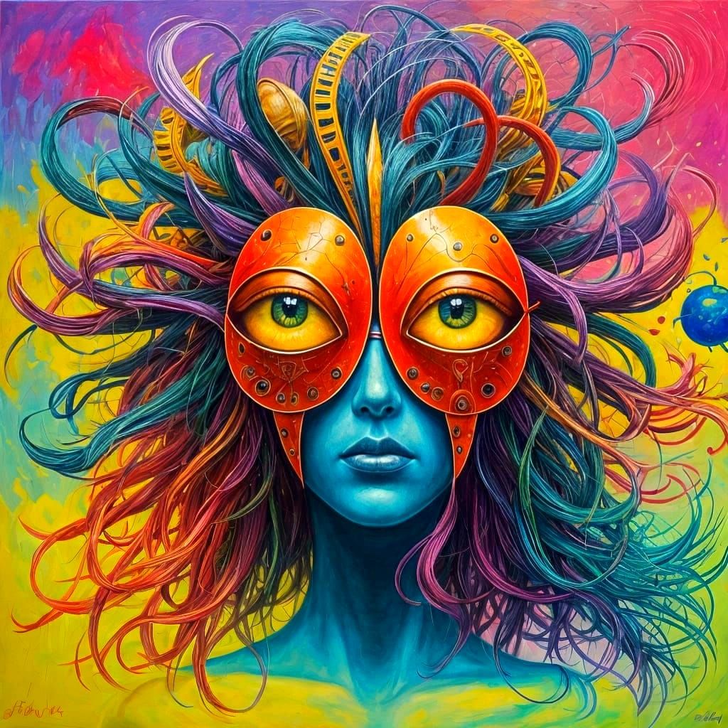 Vibrant Surrealist Masterpiece with Rich Details