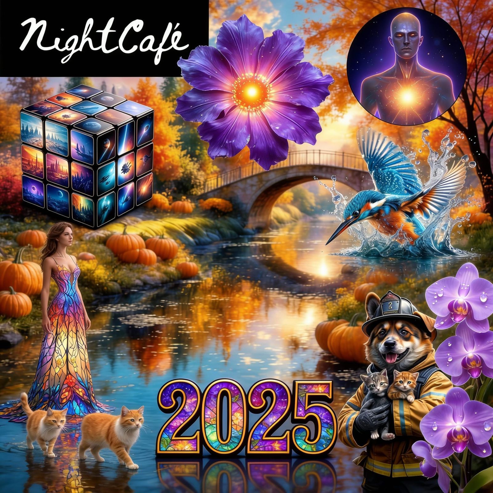 AI Collage of 2025 Artworks