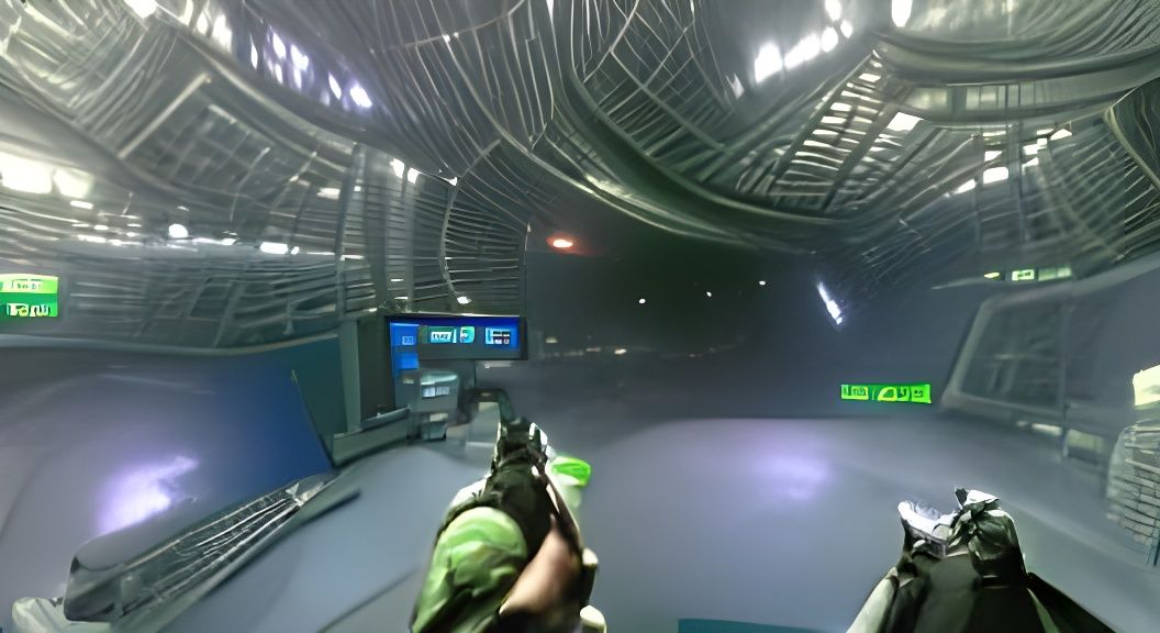 First-Person View Inside Alien Station