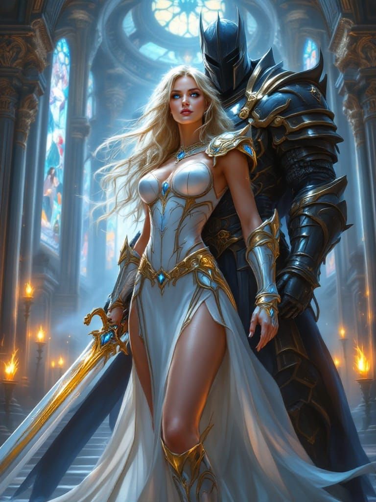 Celestial Warrior Queen with Divine Power and Strength