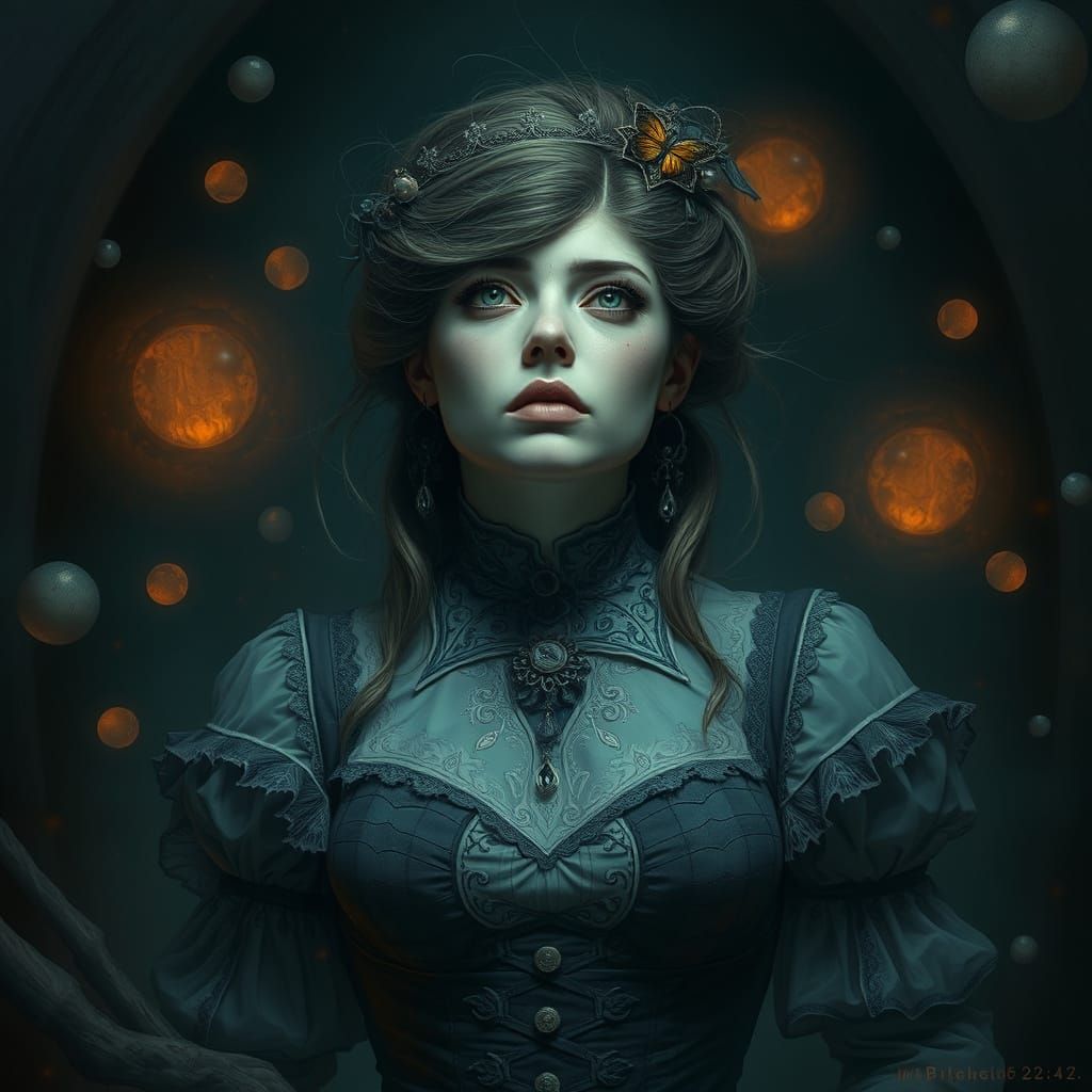 Mystical Woman in Greg Rutkowski Inspired Surreal Art