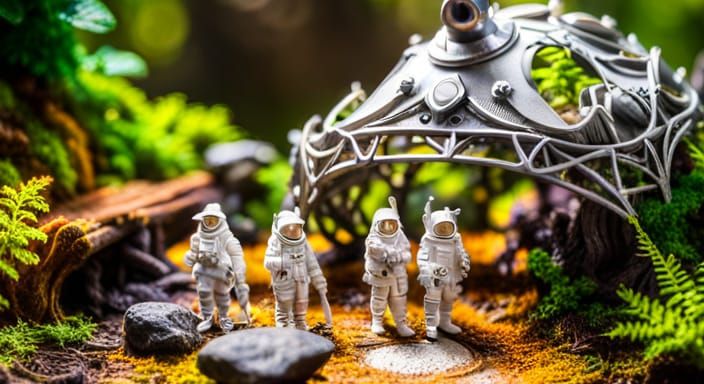 Miniature Astronauts Visit Faerie Forest in Museum Display