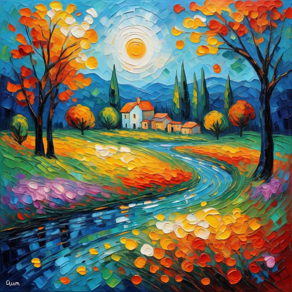 Oxum in Expressionist Oil Painting Style