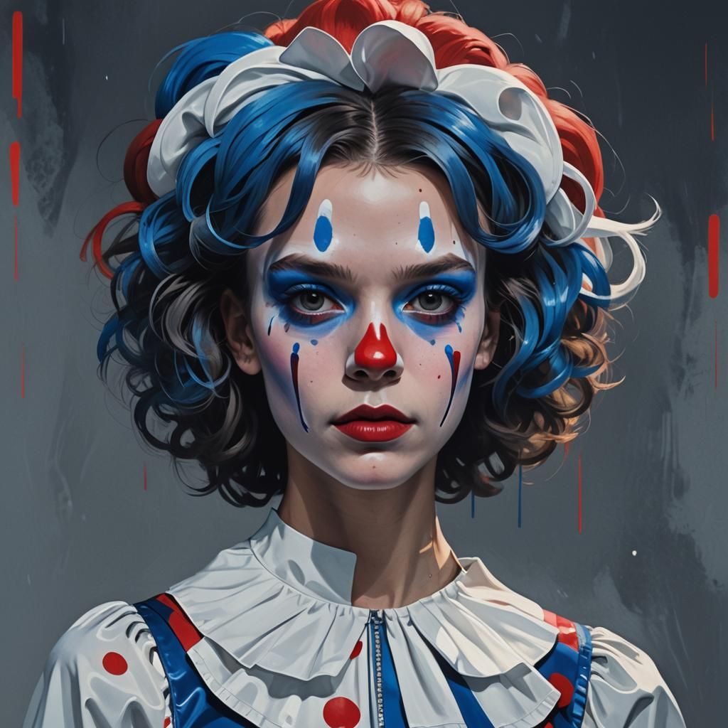 Millie Bobby Brown as Colorful Circus Clown