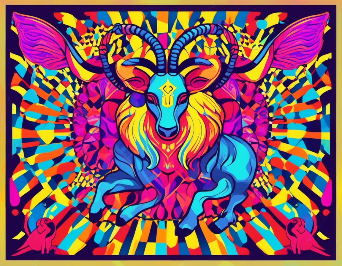 Blacklight Poster of Baphomet