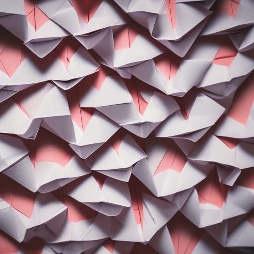 Origami Paper Folds Depicting Miscarriage Sorrow