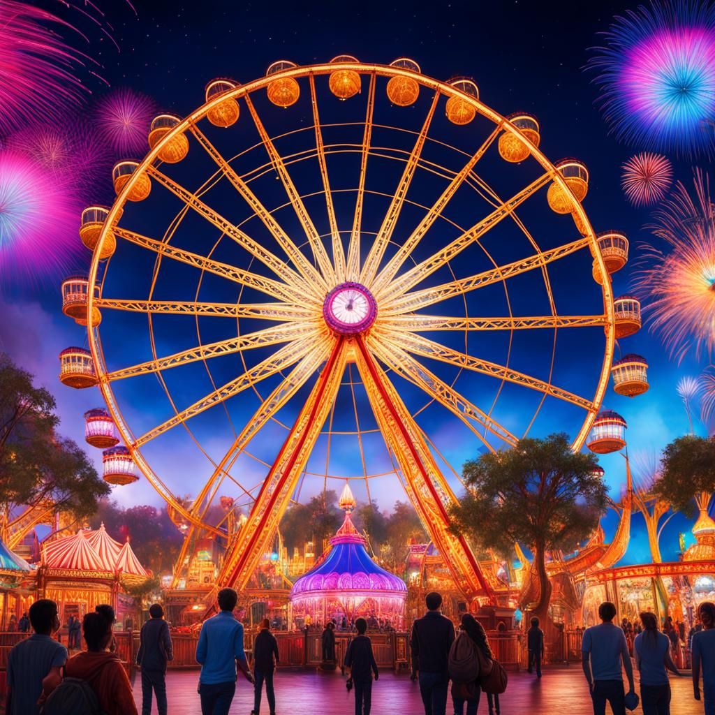 Walt Disney World Theme Park, Amusement Park Rides, Ferris W...