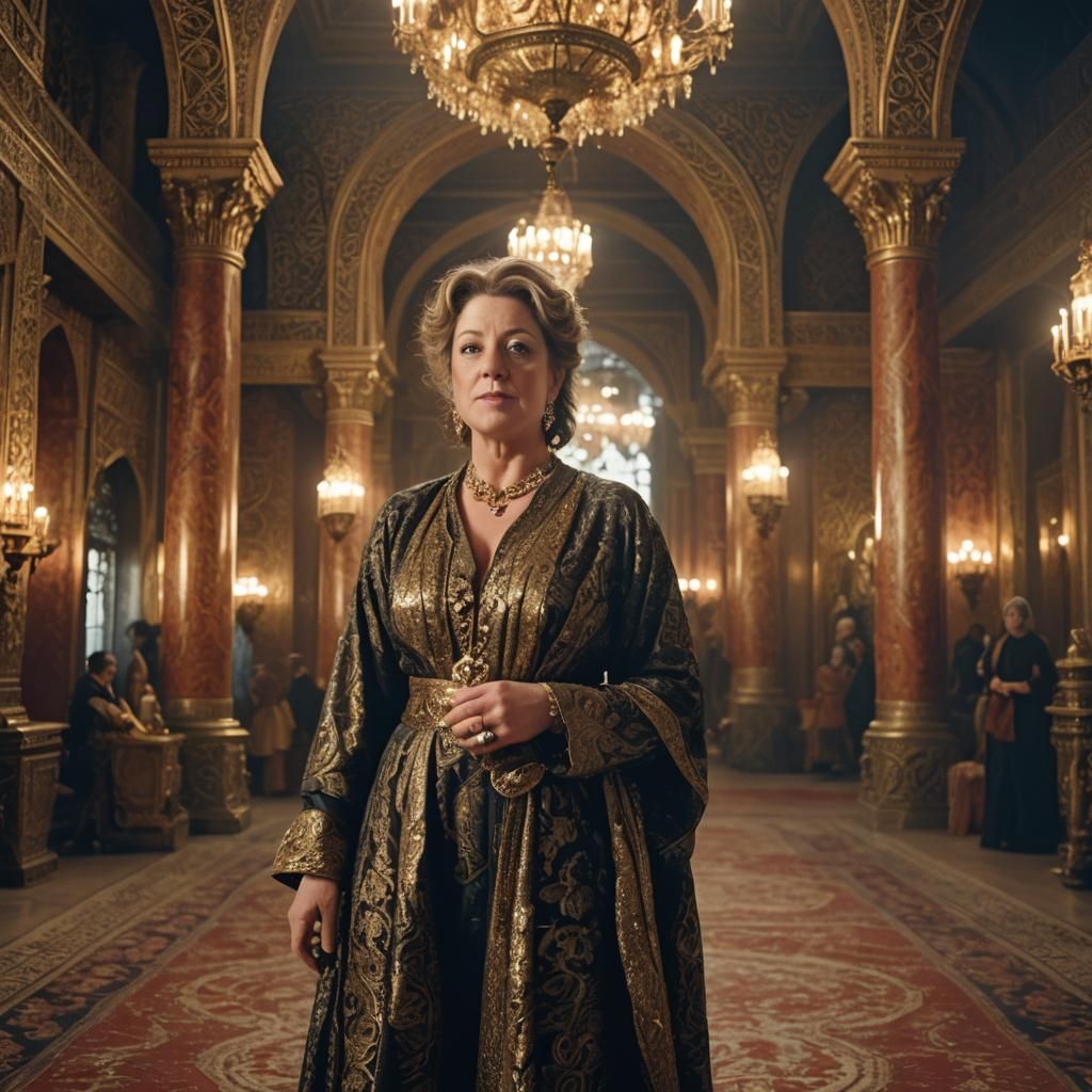 Caroline Quentin in Arabian Nights Palace, Cinematic Still