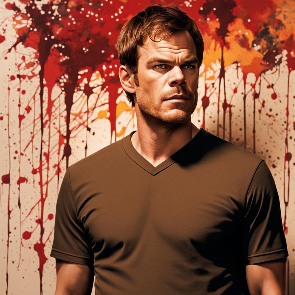 Dexter Morgan at a Blood Spatter Art Exhibition