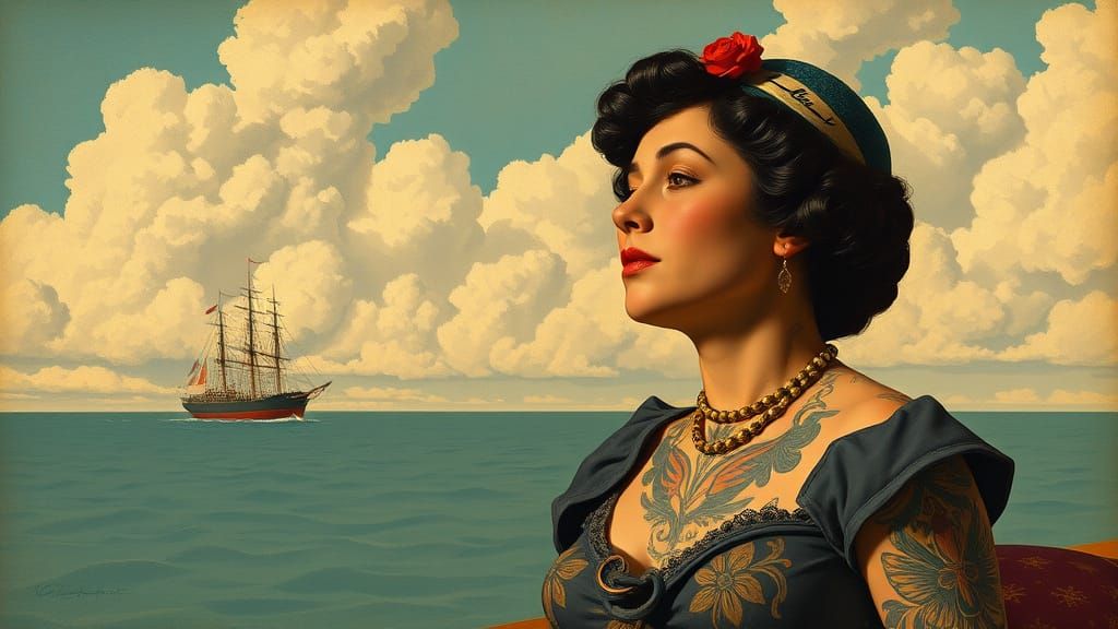 Vintage Sideshow Sensation in 1930s Circus Attire