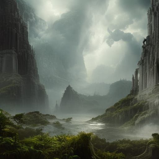 Epic Atmospheric Digital Painting of Air