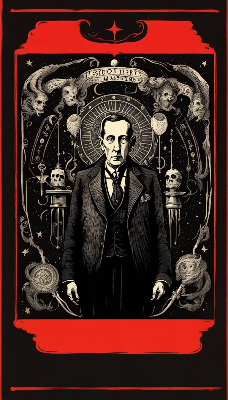 Old Fashioned Tarot Card Design: Lovecraftian Inventor