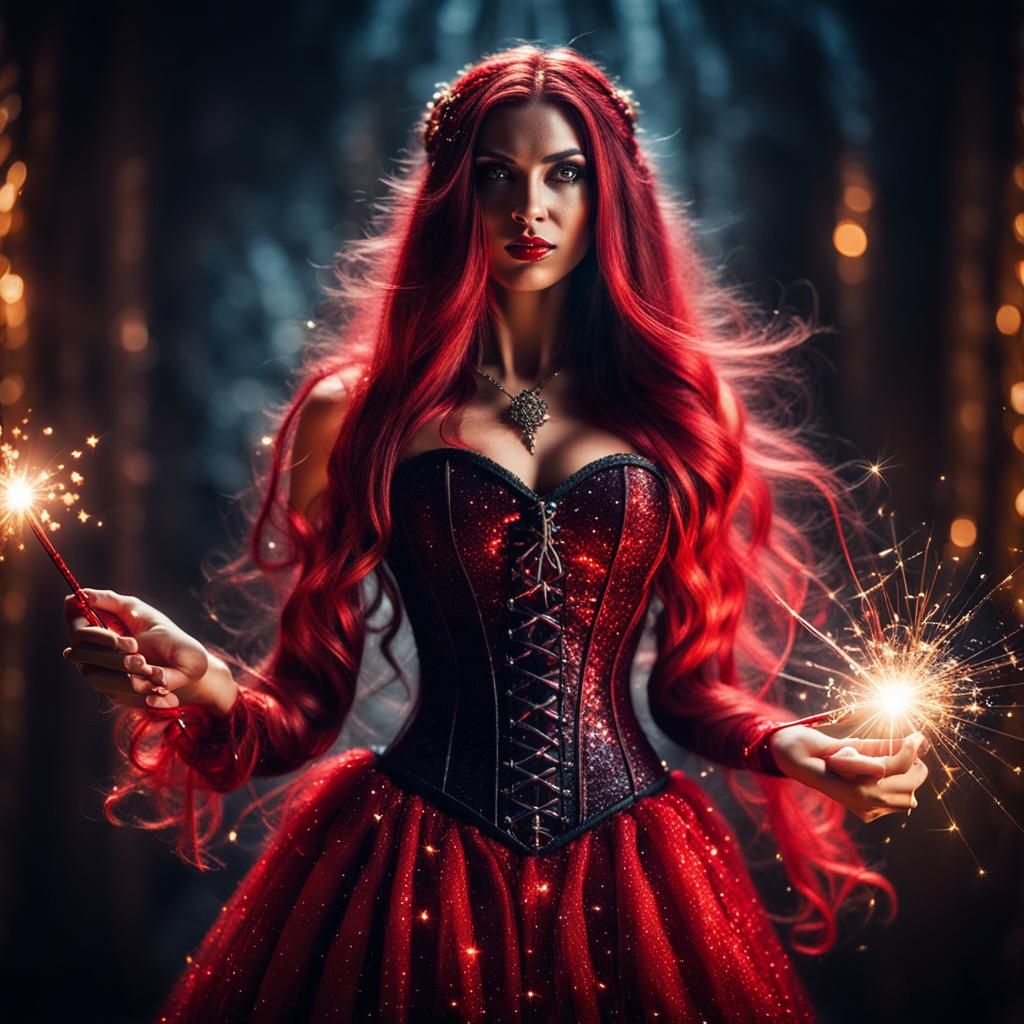 Macro Photo of a Witch Casting a Spell