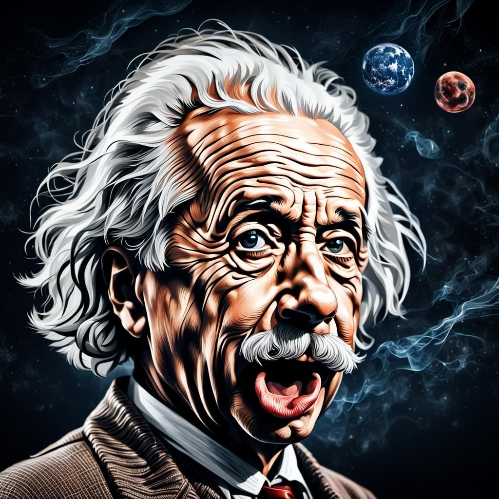 Hyperrealistic Portrait of Albert Einstein