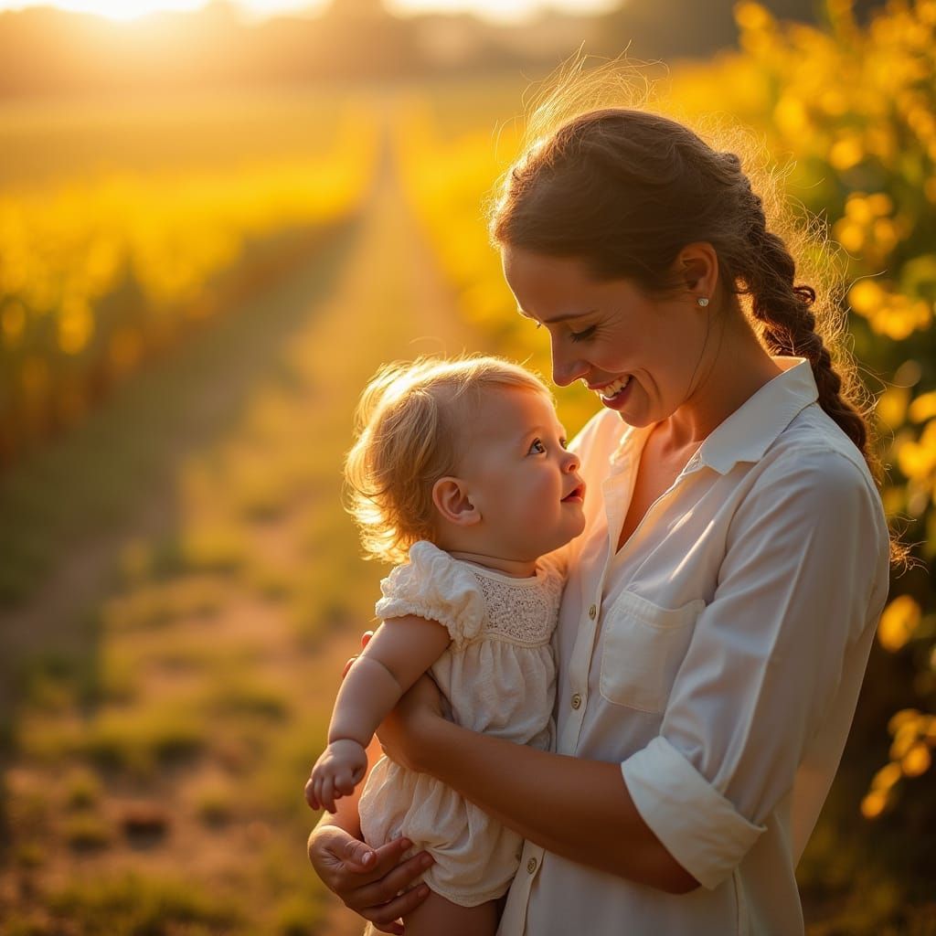 A Life in Bloom: Vibrant Portrait of Growth and Time