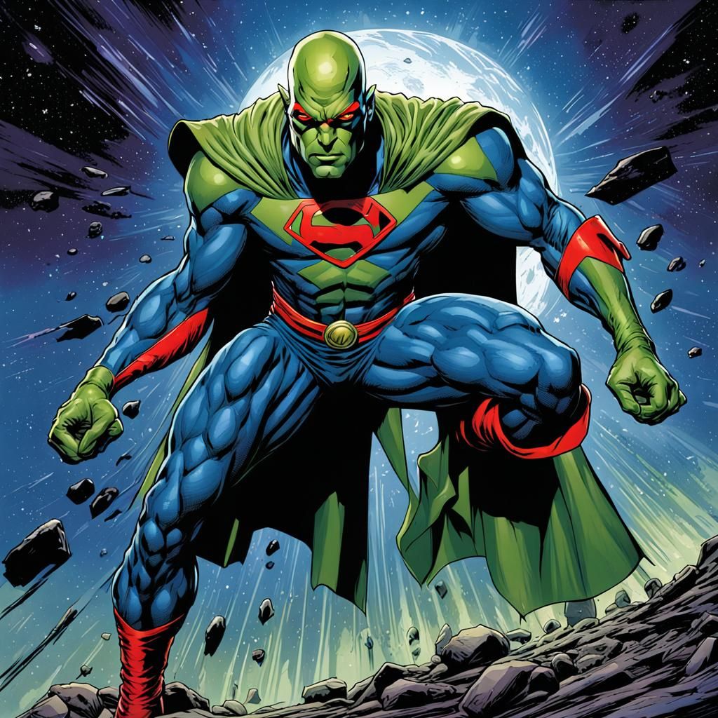 Martian Manhunter Comic Book Art