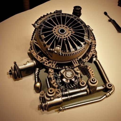 Steampunk Engine Powers Intricate Maze