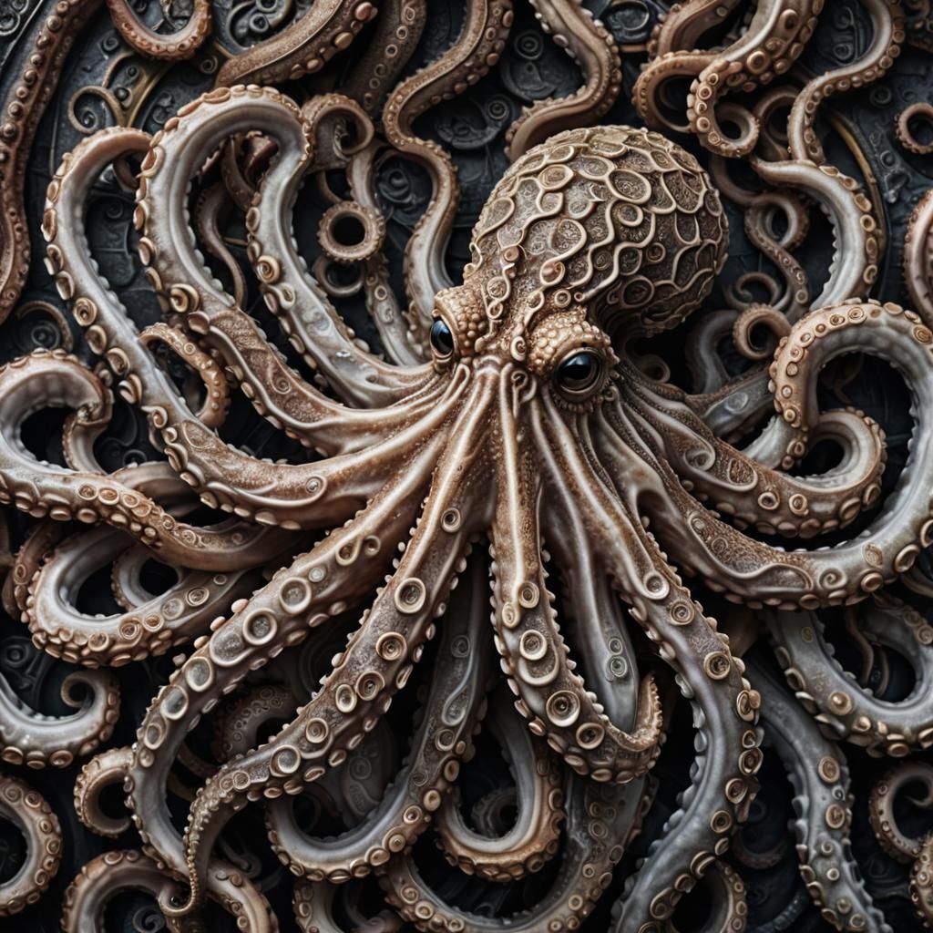 Hyperrealistic Octopus with Intricate Details